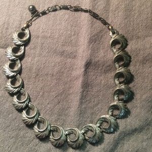 Signed Lisner Silver Statement Necklace